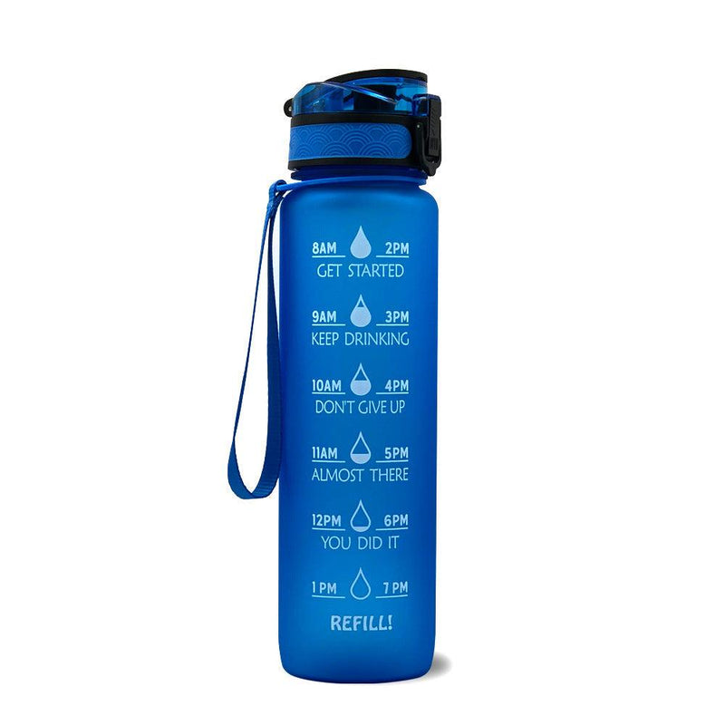 1L Fitness Water Bottle With Time Marker - the-fly-guy-corner