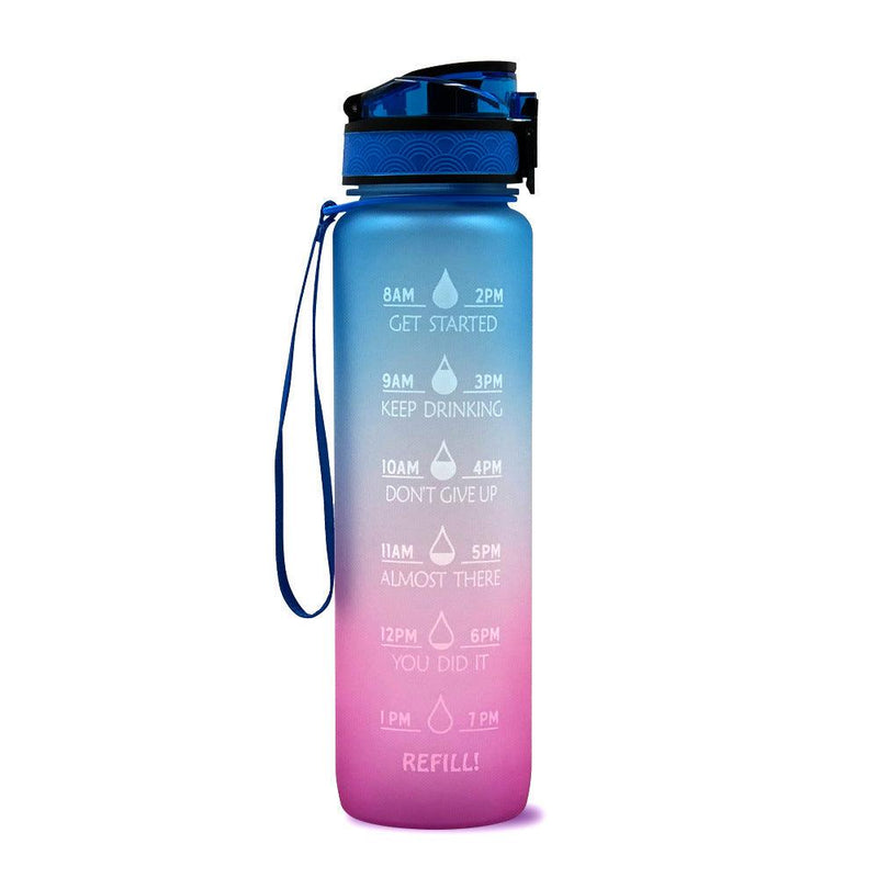 1L Fitness Water Bottle With Time Marker - the-fly-guy-corner