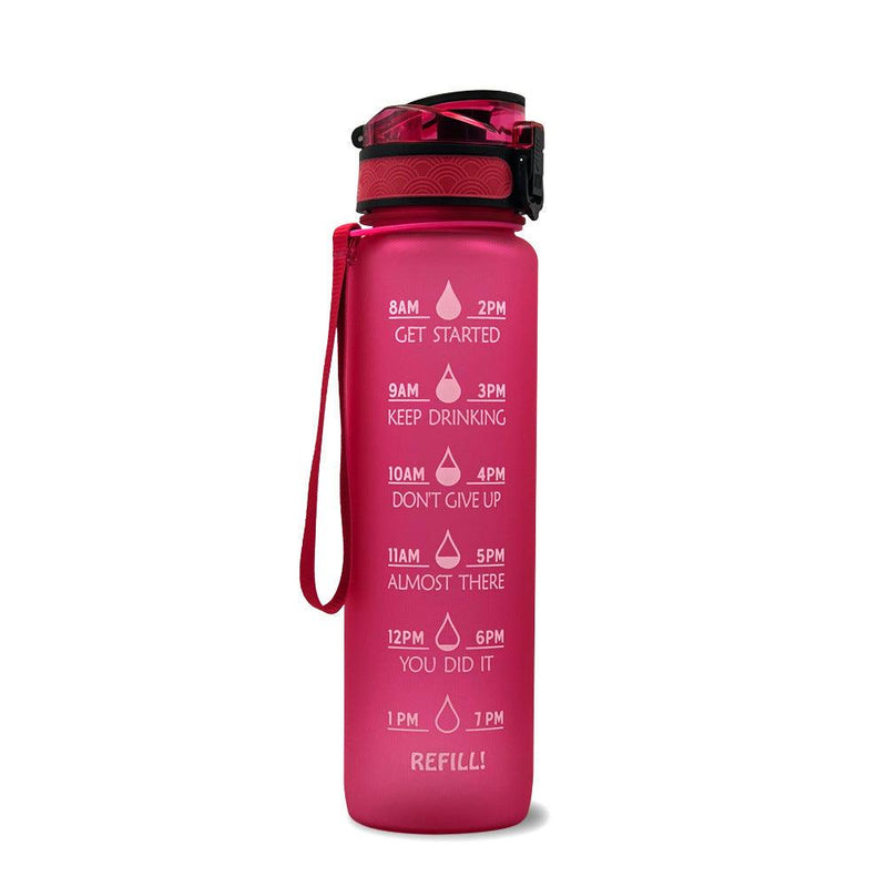 1L Fitness Water Bottle With Time Marker - the-fly-guy-corner