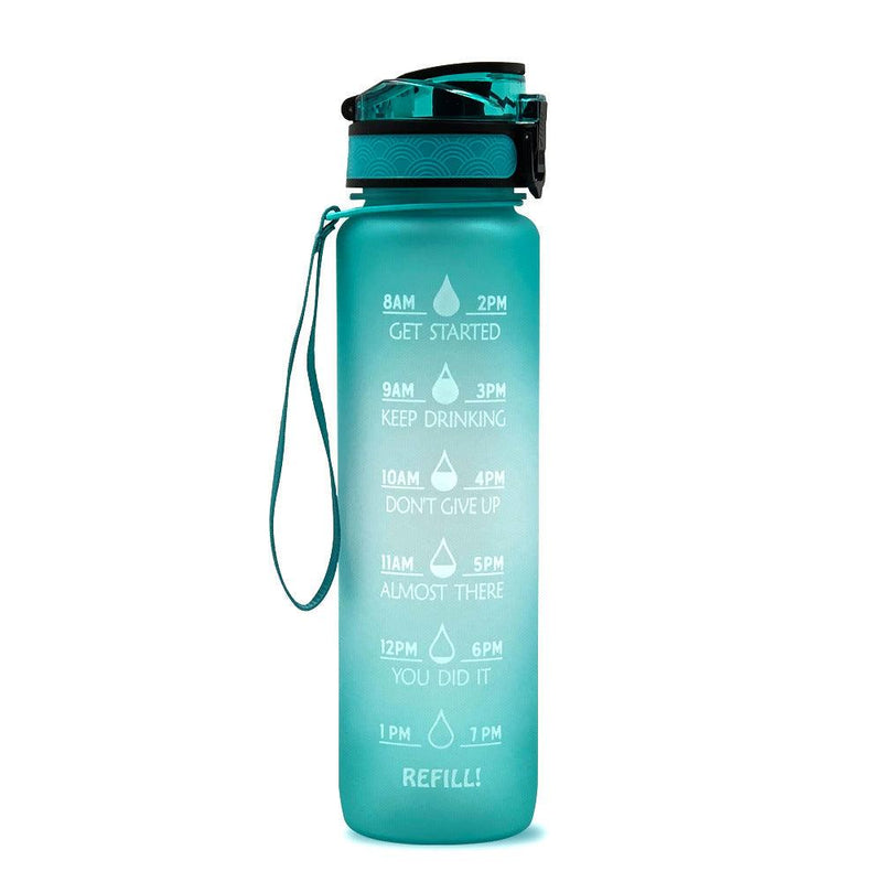 1L Fitness Water Bottle With Time Marker - the-fly-guy-corner