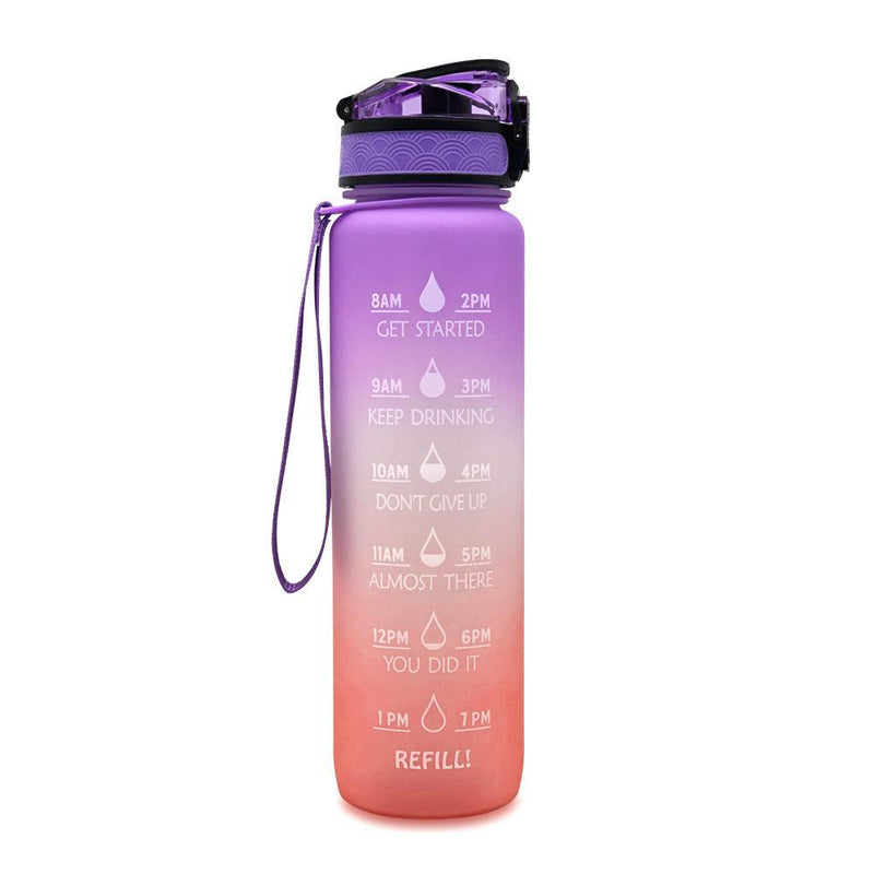 1L Fitness Water Bottle With Time Marker - the-fly-guy-corner