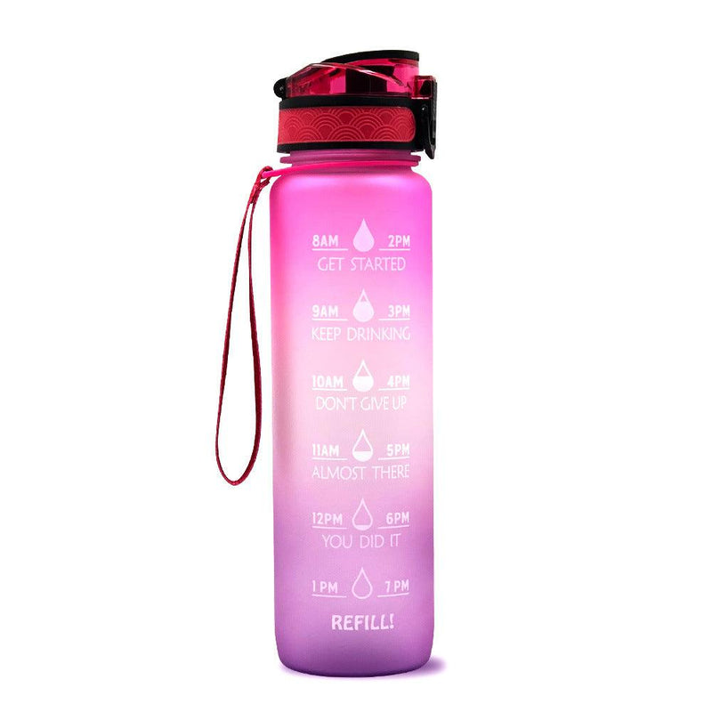 1L Fitness Water Bottle With Time Marker - the-fly-guy-corner