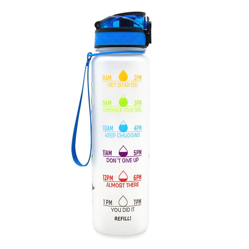 1L Fitness Water Bottle With Time Marker - the-fly-guy-corner