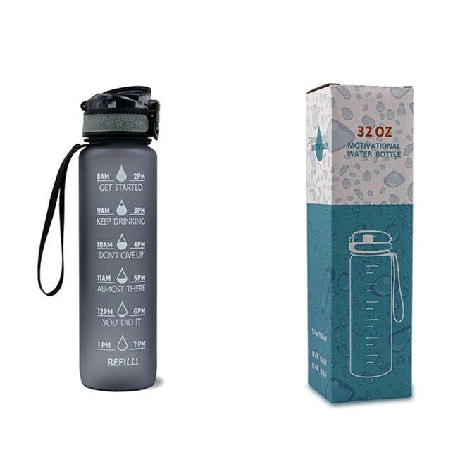 1L Fitness Water Bottle With Time Marker - the-fly-guy-corner