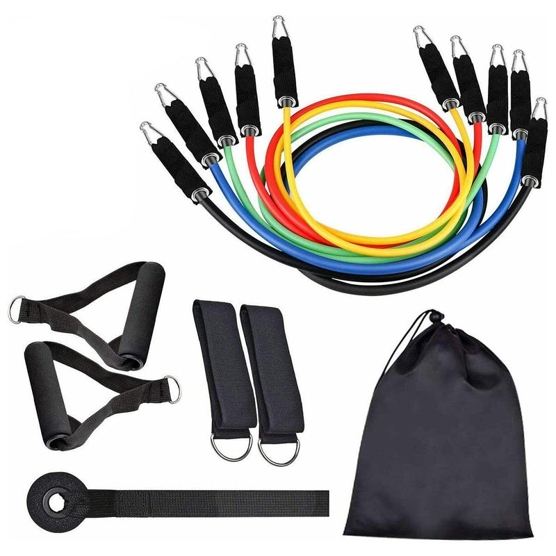 17 Pcs Resistance Band Set Yoga Pilates Abs Exercise - the-fly-guy-corner