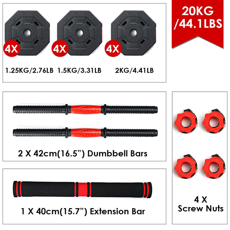 Adjustable Fitness Dumbbell Barbell Set - the-fly-guy-corner