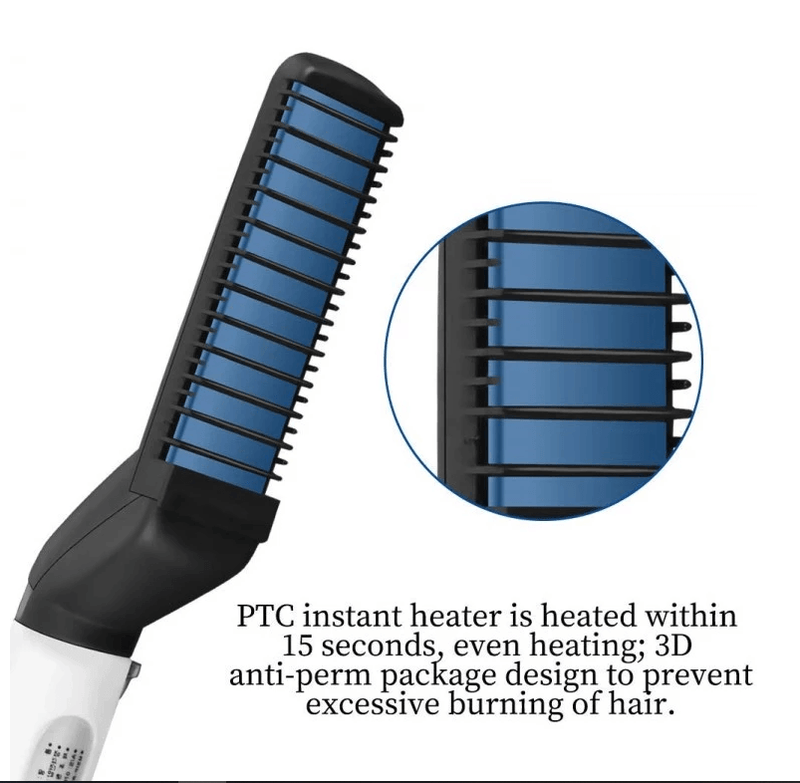 Men Multifunctional Beard Straightener Hair Curler - the-fly-guy-corner