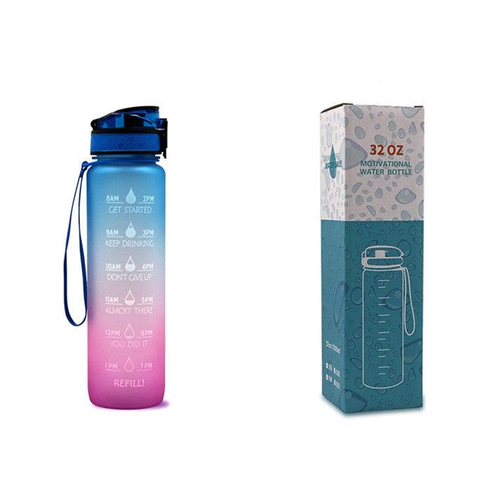 1L Fitness Water Bottle With Time Marker - the-fly-guy-corner