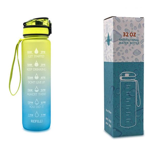 1L Fitness Water Bottle With Time Marker - the-fly-guy-corner