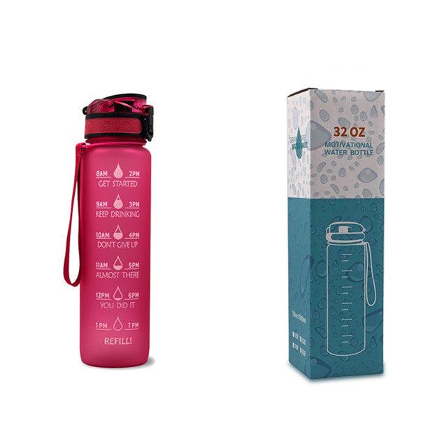 1L Fitness Water Bottle With Time Marker - the-fly-guy-corner