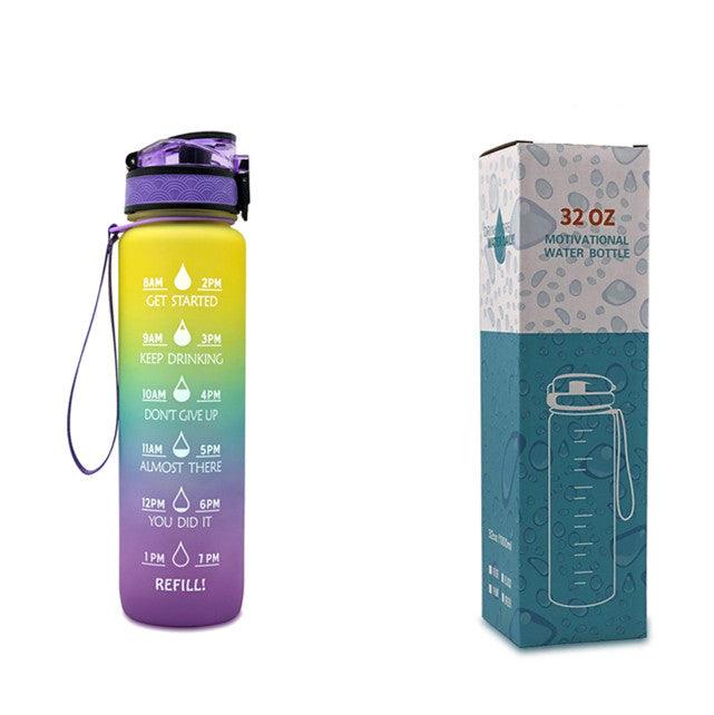 1L Fitness Water Bottle With Time Marker - the-fly-guy-corner