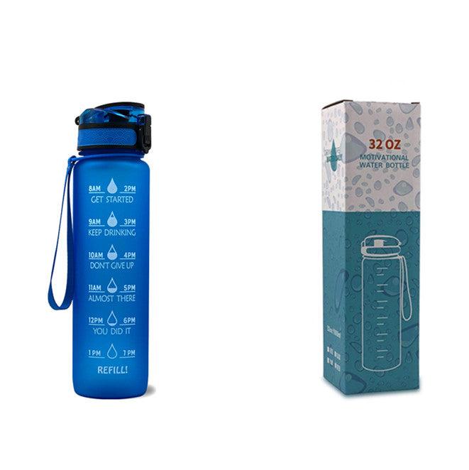 1L Fitness Water Bottle With Time Marker - the-fly-guy-corner